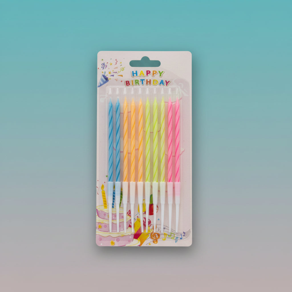 Rainbow Candle (Set of 10) by Gifthubmart