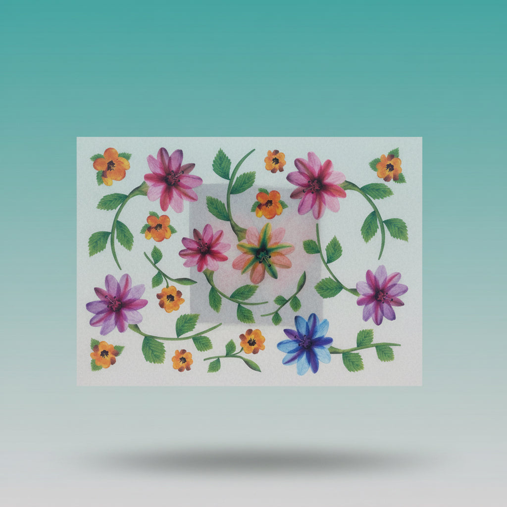 Resin Flower Printed Sheet A4 JSDS15A by Gifthubmart