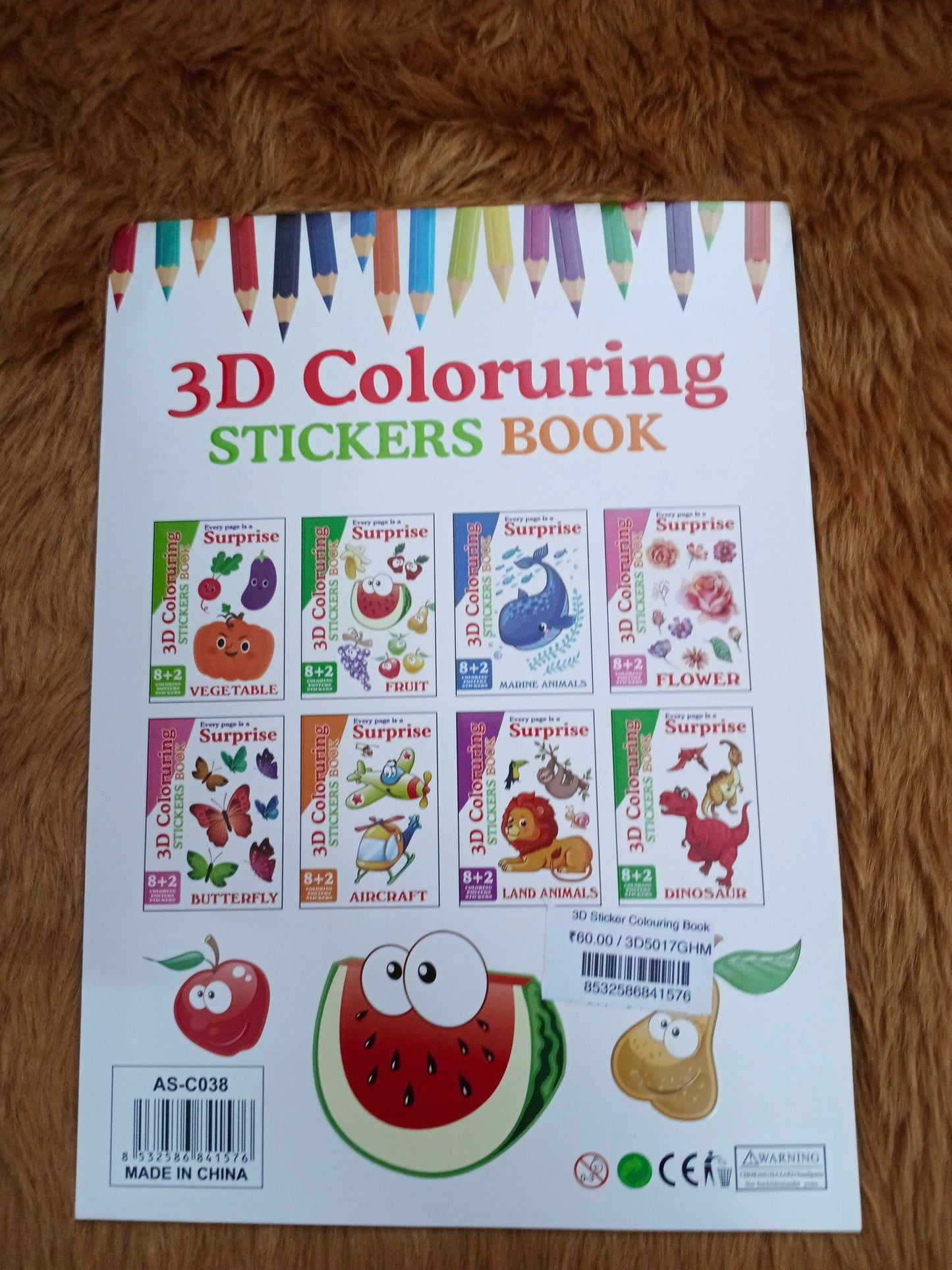 3D Sticker Colouring Book