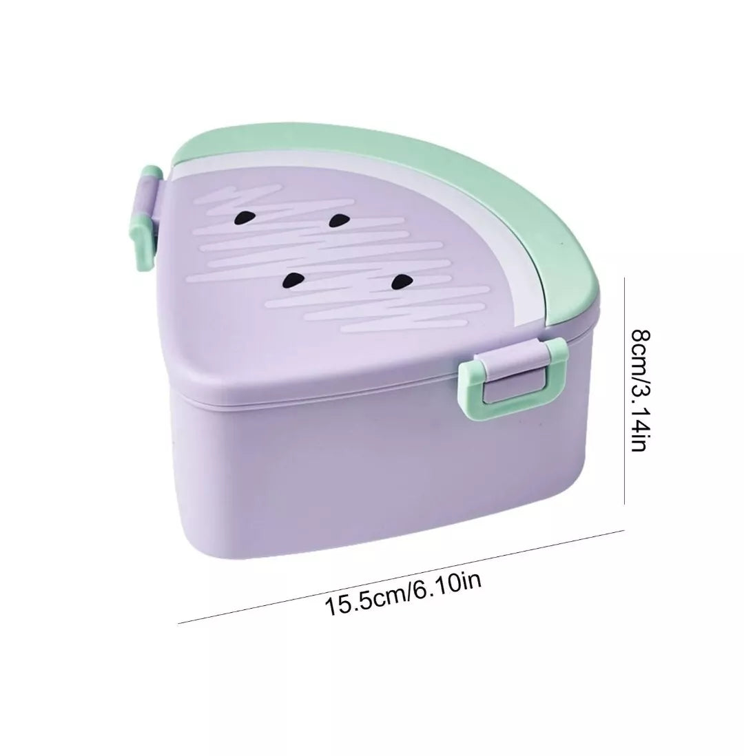 Fancy Watermelon Shaped Lunch Box with Cutlery 1000ML 3Compartment Box