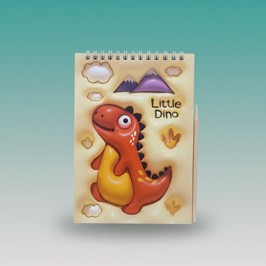 Scratch Book Little Dino Yellow by Gift Hub Mart