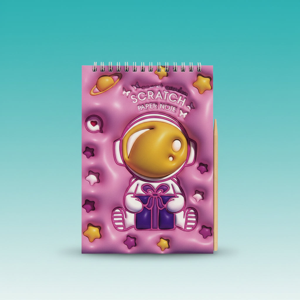 Scratch Book Space Pink by Gift Hub Mart
