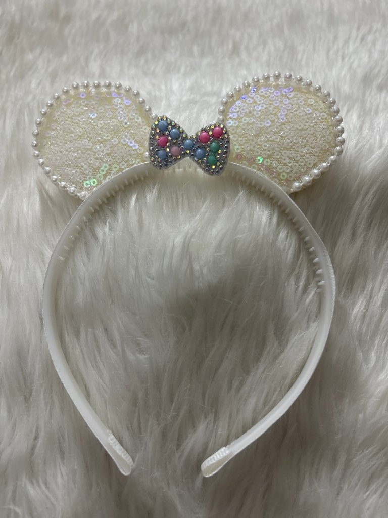 Sequins Bunny Ears Hairband by Gift Hub Mart