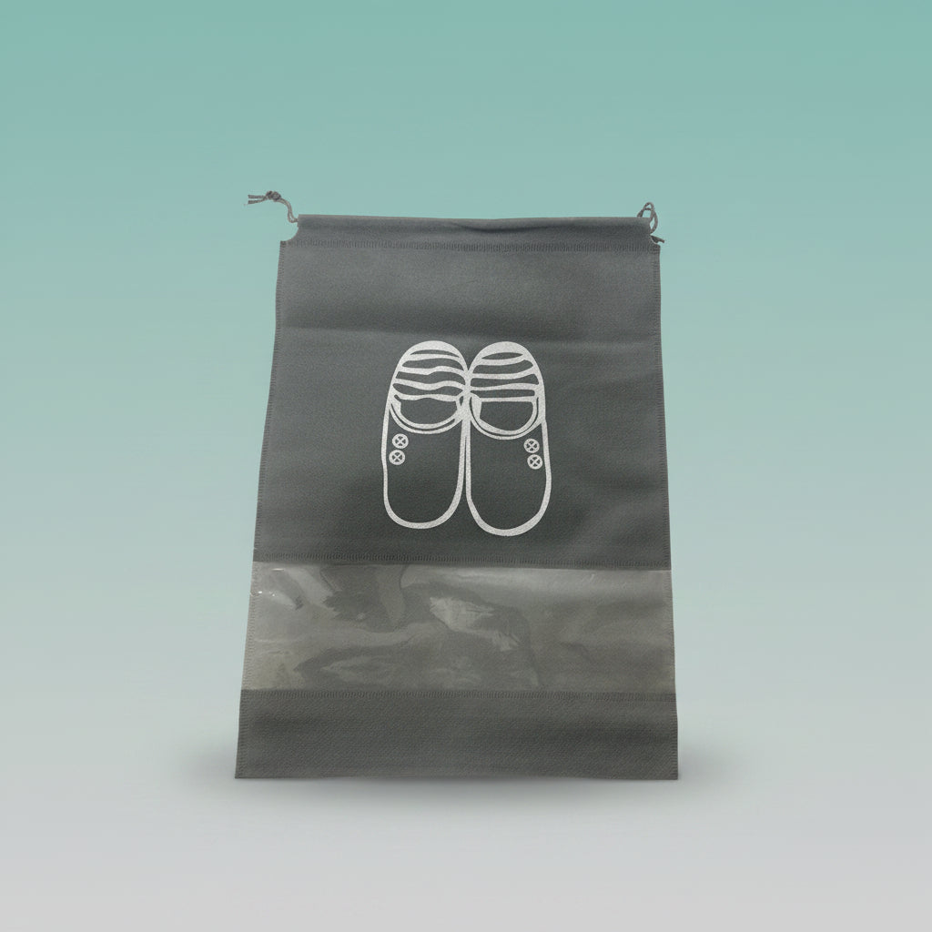 Shoe Pouch Grey Big by Gift Hub Mart