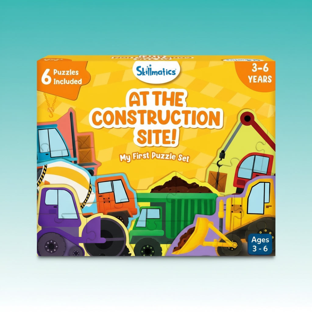 Skillmatics Puzzle Set At The Construction Site (3-6 Yrs) by Gifthubmart
