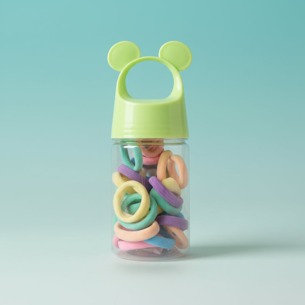 Small Fabric Rubber Band Bunny Jar - 32 Pcs by Gifthubmart
