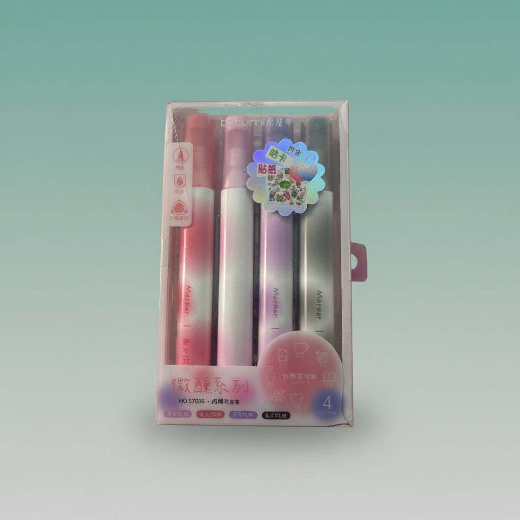 Smoky Brush marker 4pc Set by Gifthubmart