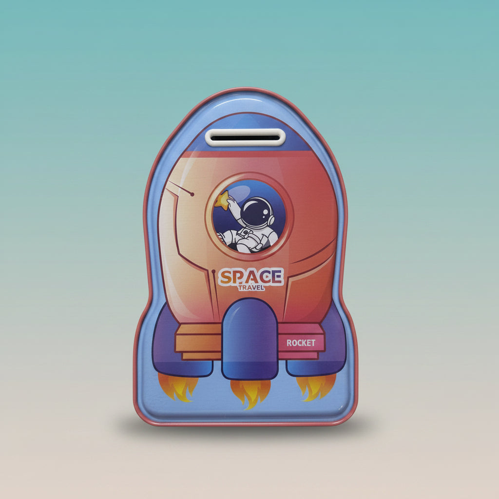 Space Rocket Piggy Bank by Gift Hub Mart