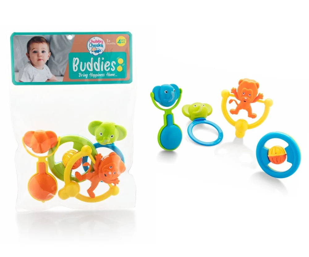 Chubby Cheeks Rattle 4 Pcs