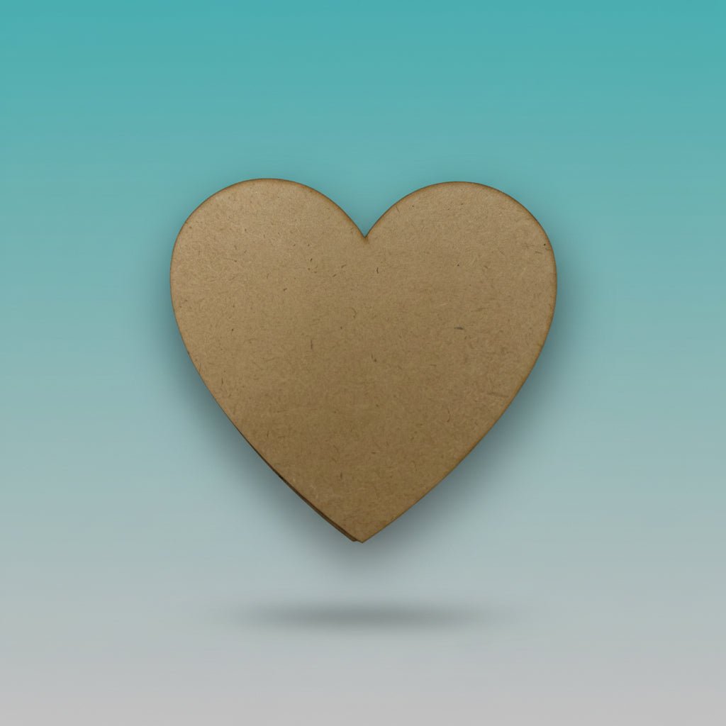 Tea Coaster MDF Heart 3.9Inch 2MM 4Pcs Set TCMH03 by Gifthubmart