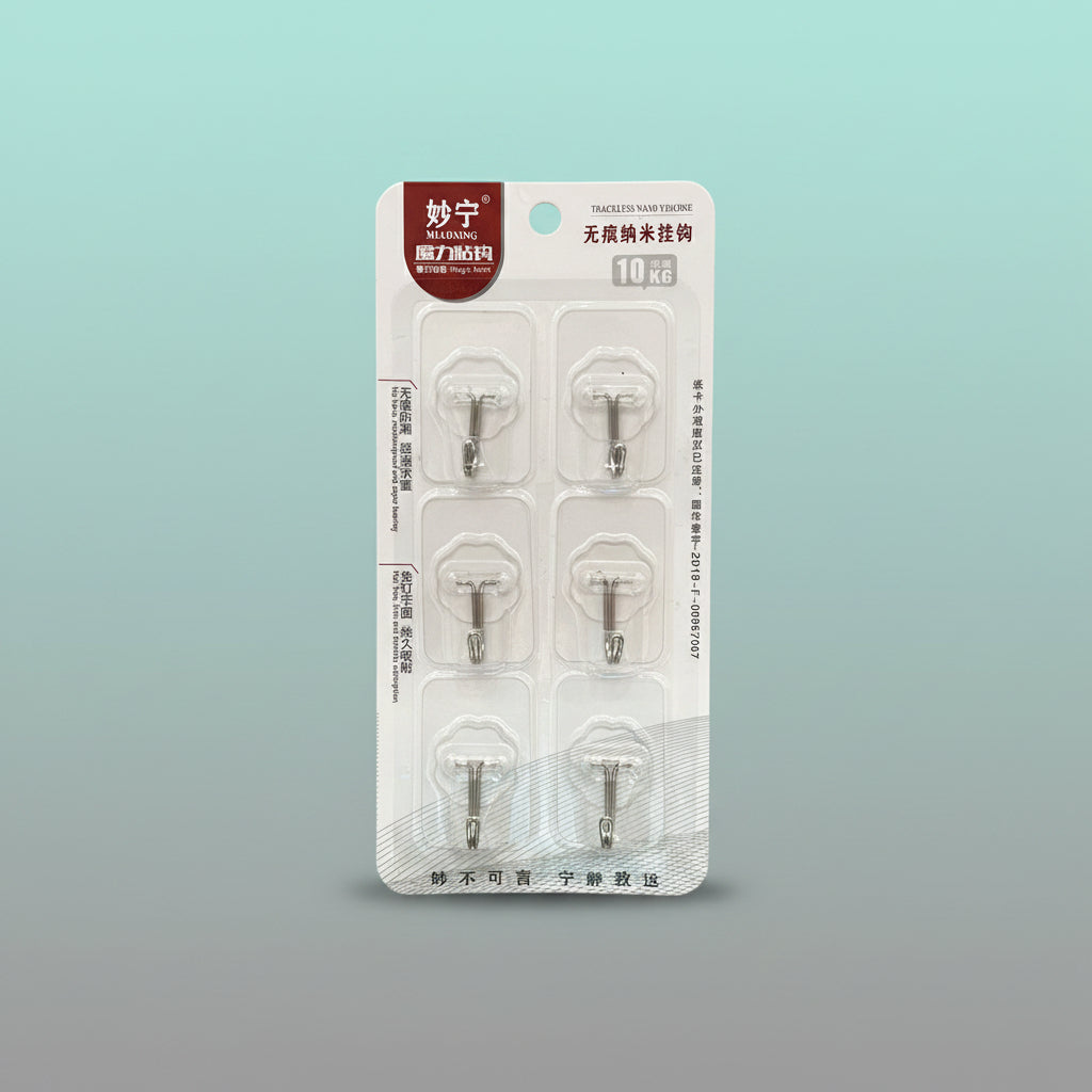 Wall Hook 6 Pc Pack by Gifthubmart