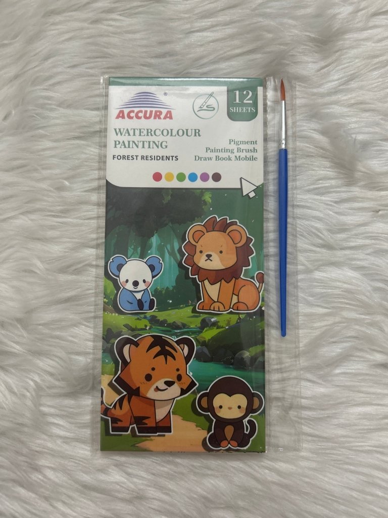 Watercolour Painting Book Set- Forest Residents by Gift Hub Mart