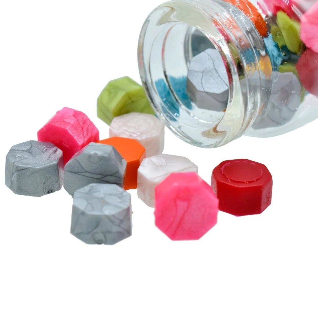 Wax Tablets Glass Bottle Mullti Colour CWGB00