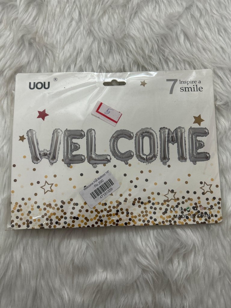 Welcome Foil Balloon 16" by Gifthubmart