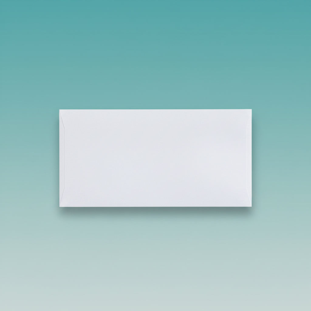 White Envelope 10.5" x 4.5" 100 GSM by Gifthubmart