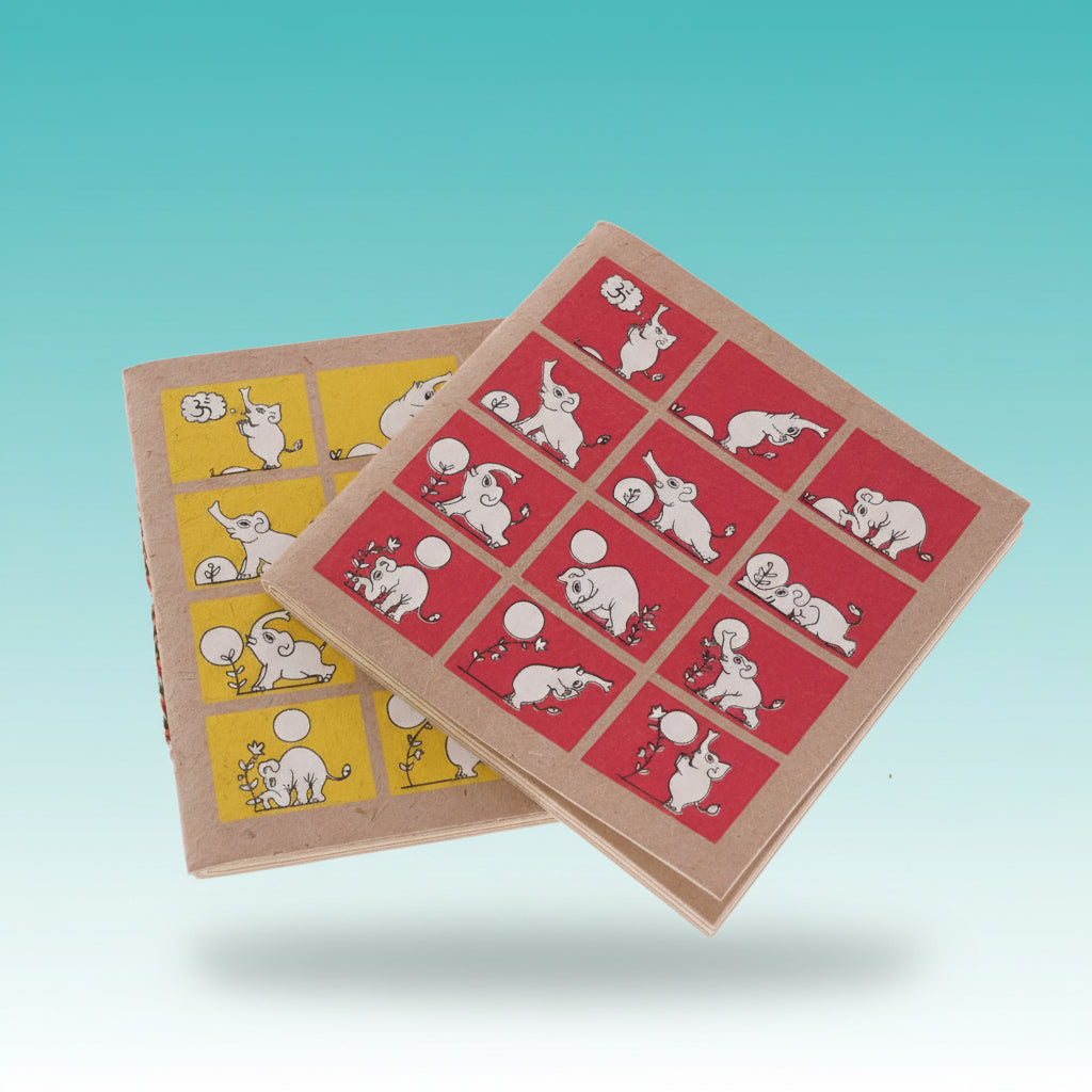 Eco Elephant Poop Notebook - Surya Namaskar- Unruled by Gifthubmart