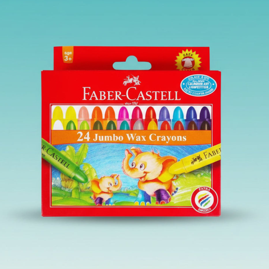 Faber Castell Jumbo Wax Crayons 24 Shades by Gifthubmart