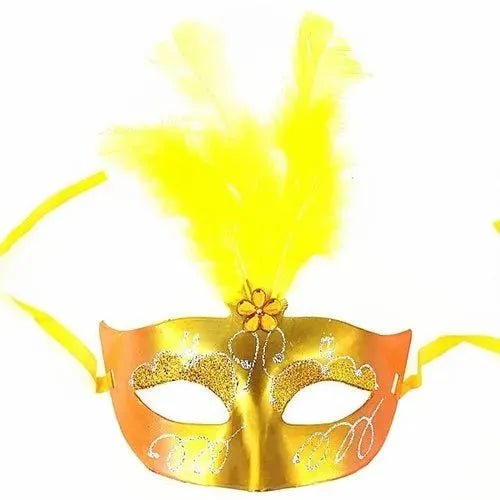 Party Eye Mask Feather by Gifthubmart