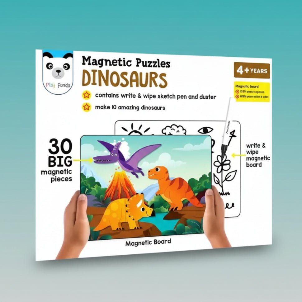 Play Panda Magnetic Puzzles (Dinosaur) by Gifthubmart