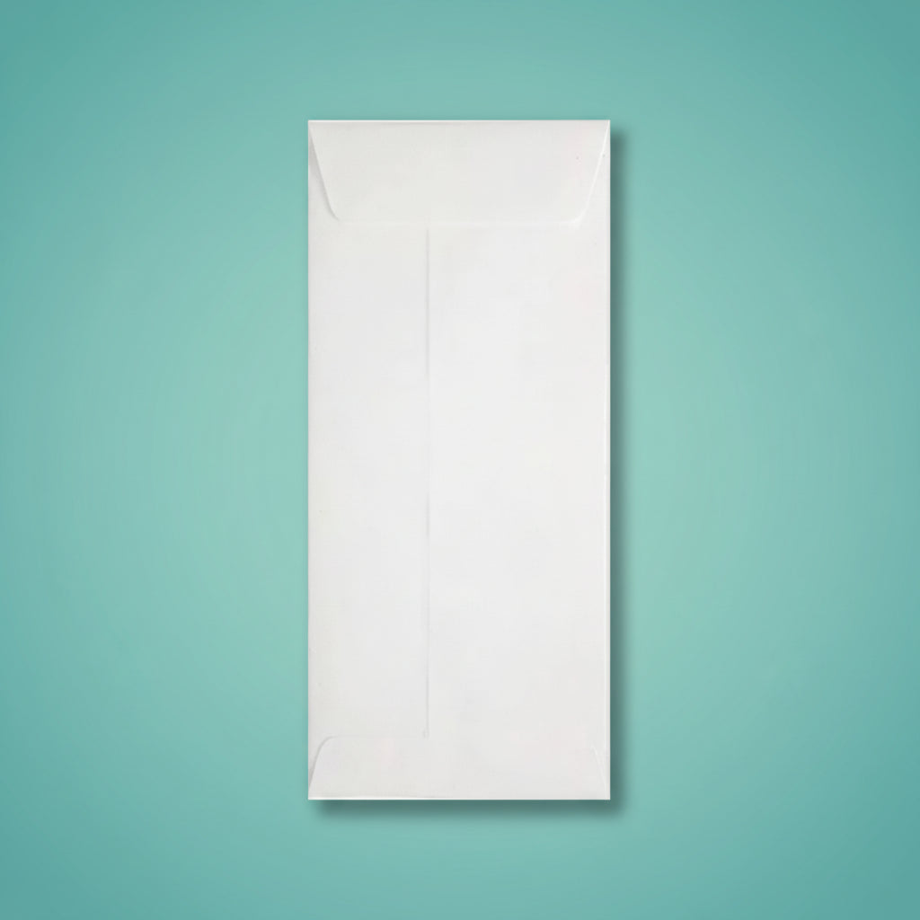 White Envelope 10" x 4.5" 100 GSM by Gifthubmart