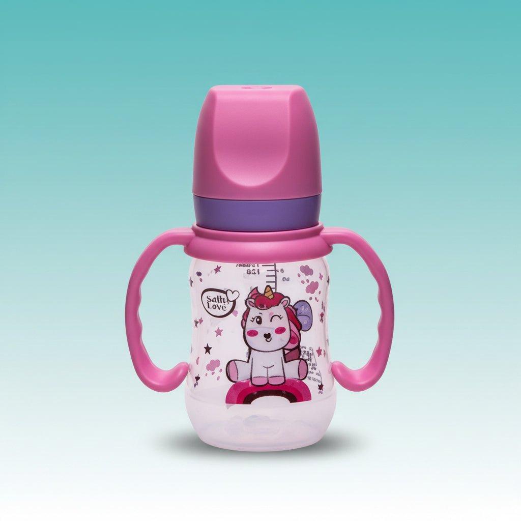 Zozo Feeding Bottle With Handle 125 ML- Buds Buddy by Gifthubmart