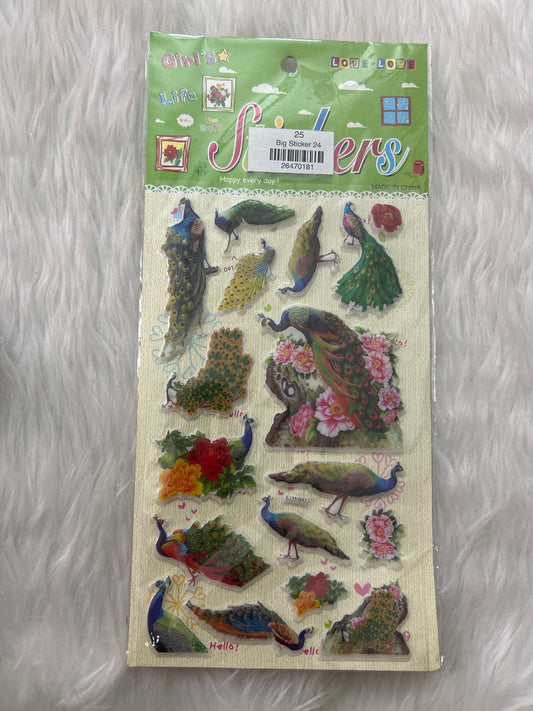 Big Sticker 24 (Peacock Design)
