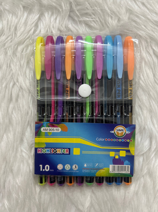 Flash Pen Text Highlighter 1.0 mm (Set Of 10)