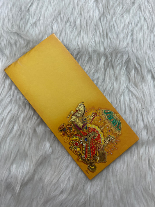 Groom on Chariot Money Envelope