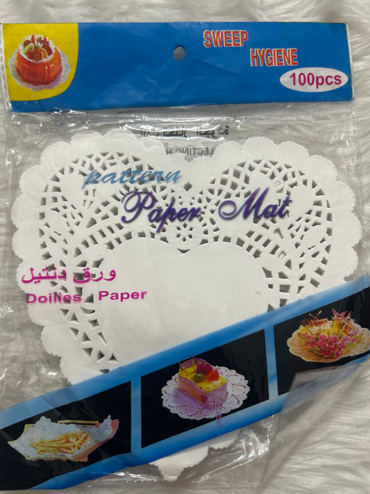 Paper Doilies Heart- Set Of 5