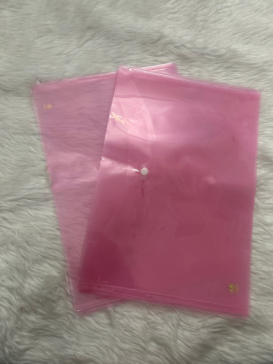 Button Folders Transparent Pink
