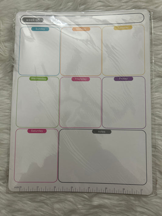 Magnetic Weekly Planner with Multicolour Tabs