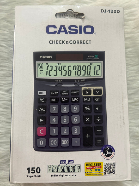 Casio Calculator DJ120D Check & Correct