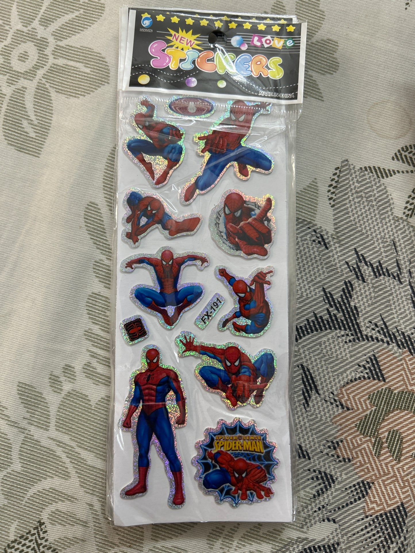 MRP10 Stickers by Gift Hub Mart - holographic Spider-Man designs, colorful superhero decals