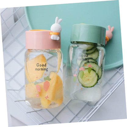 Fancy Rabbit Glass Water Bottle 340ML