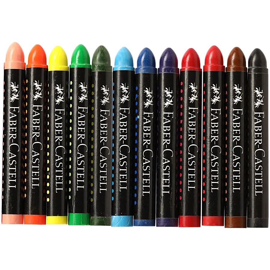 Faber Castell Jumbo Wax Crayons 12 Shades