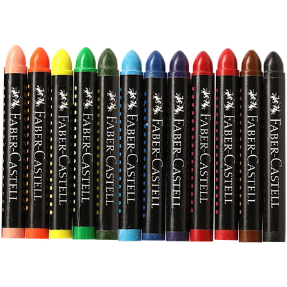 Faber Castell Jumbo Wax Crayons 12 Shades