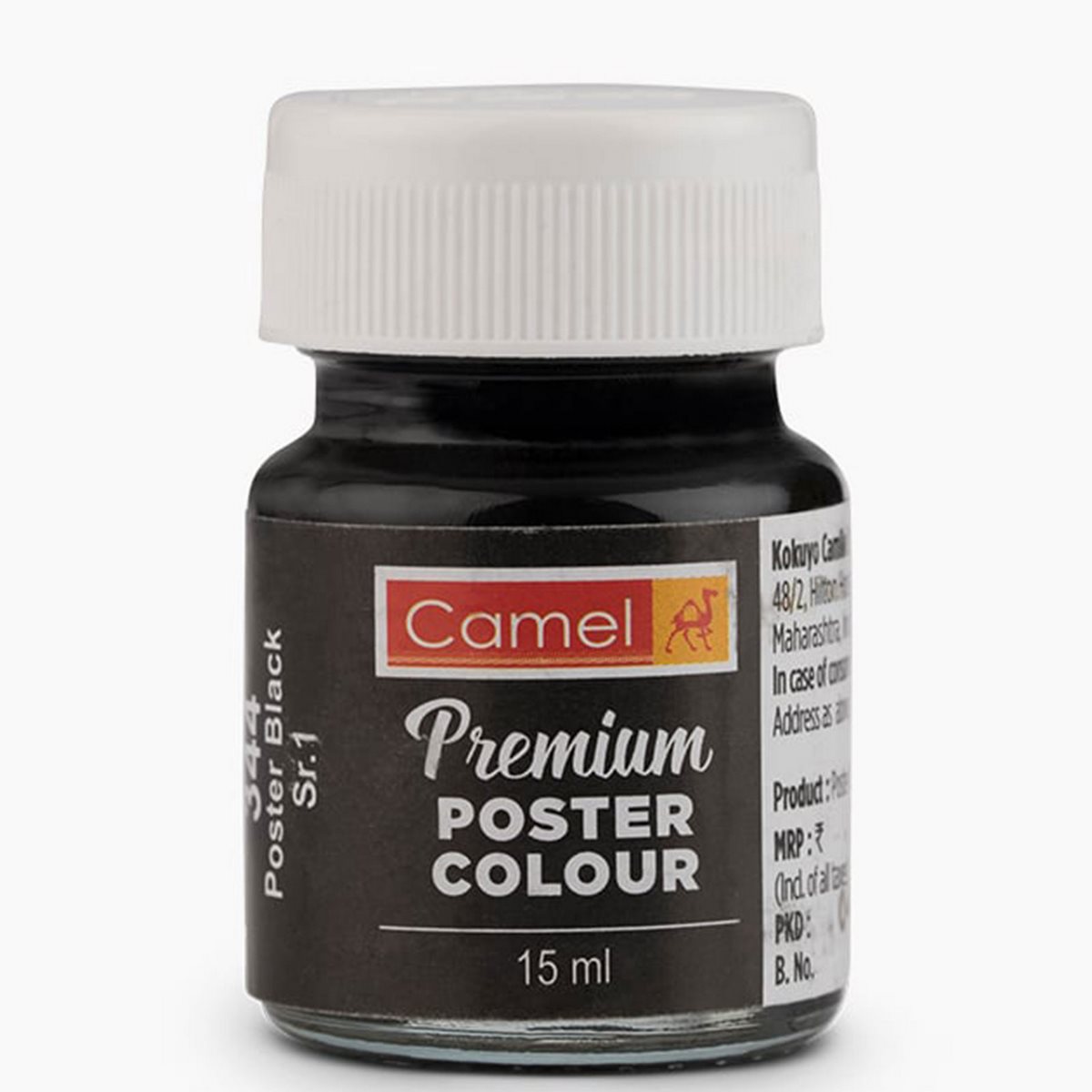 Camel Premium Poster Colours 15 ml- Black 344