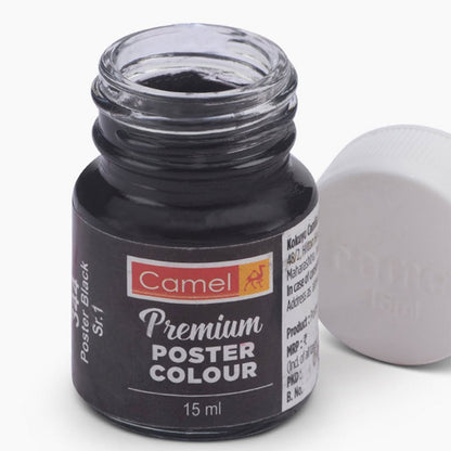 Camel Premium Poster Colours 15 ml- Black 344