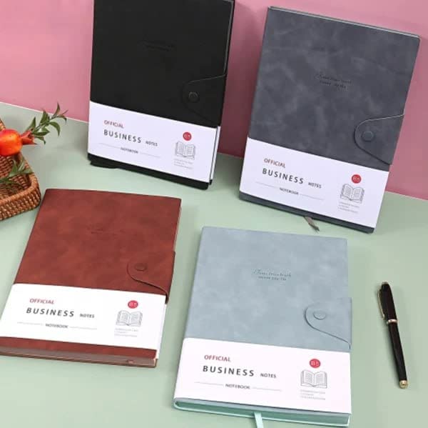 Ruled Notebook with Buckram Hard Cover and Flap