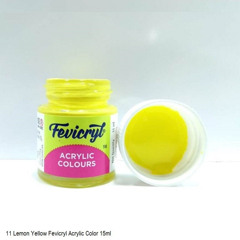 Fevicryl Acrylic Colours 15ml (Lemon Yellow 11)