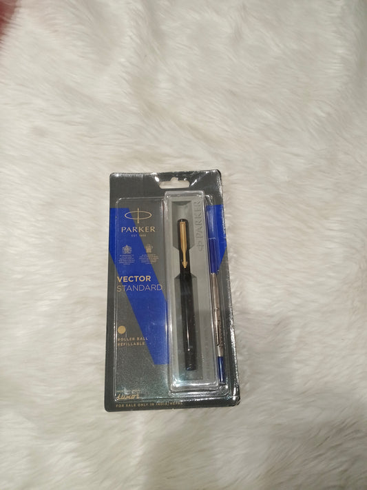 Parker Vector Standard Gold Trim Roller Ball Pen