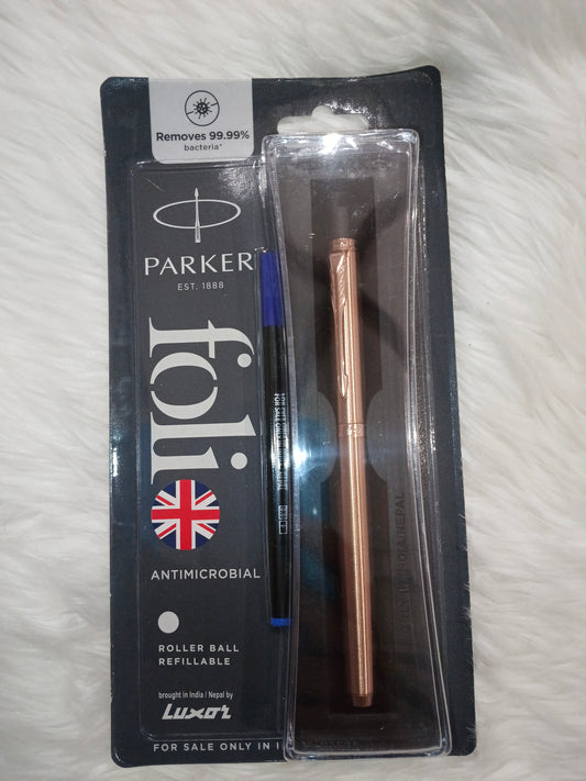 Parker Folio Antimicrobial Copper Ion Plated Roller Ball Pen