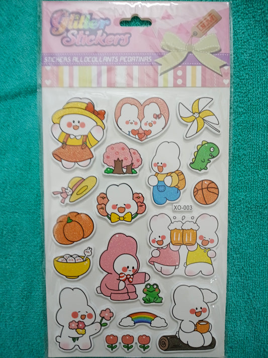 MRP100 Glitter Stickers - XO- 003