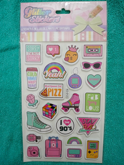 MRP100 Glitter Stickers - XO-012