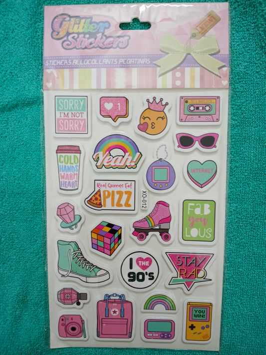 MRP100 Glitter Stickers - XO-012