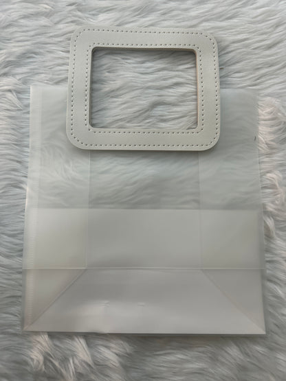 PVC White Leather Handle Gift Bag Medium