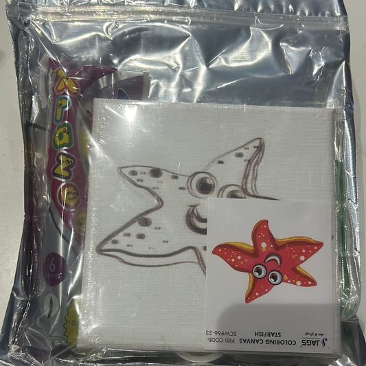 Premarked Canvas  Star Fish 6x6