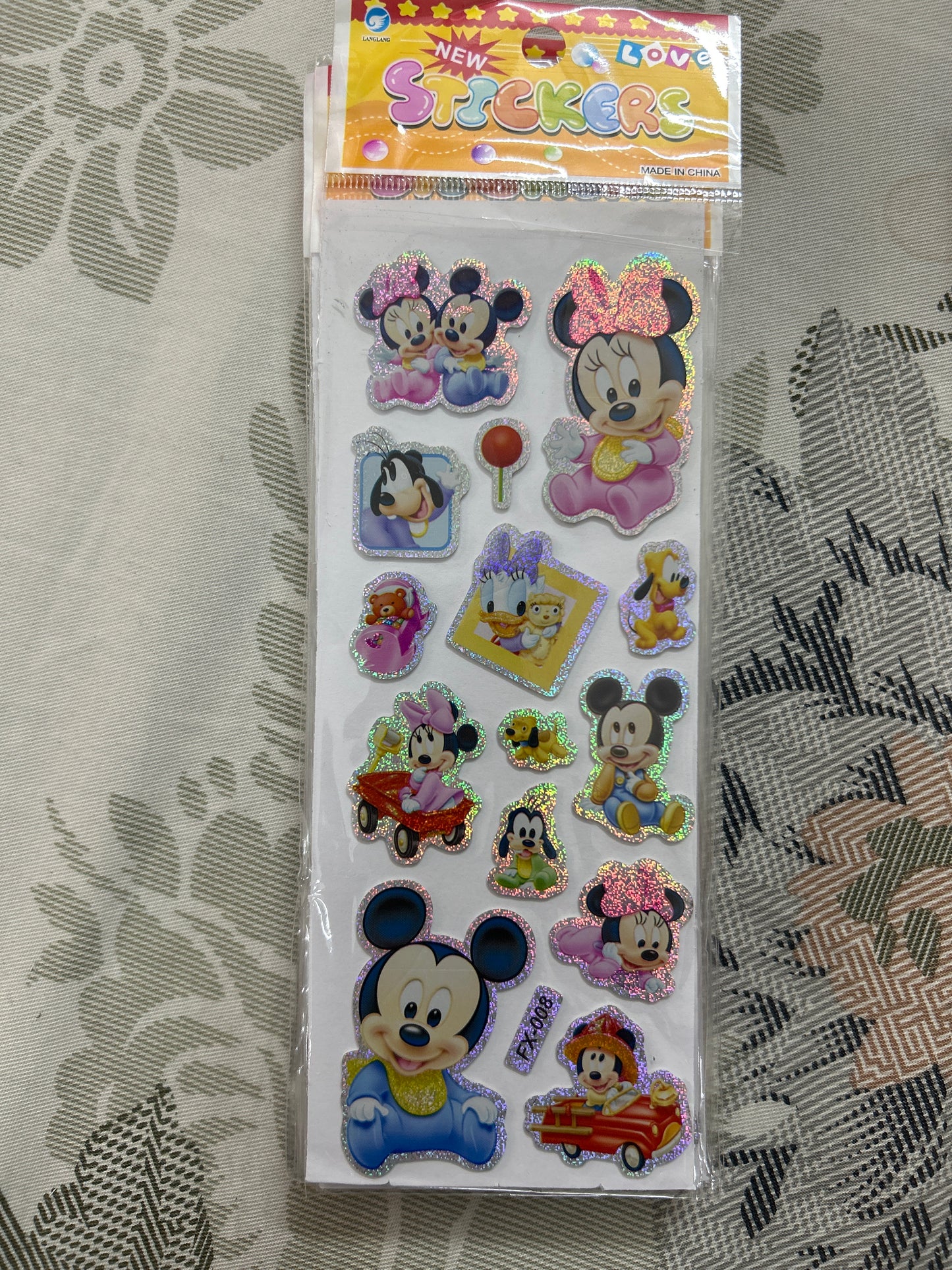 Gift Hub Mart MRP10 Stickers sheet with holographic Mickey and Minnie characters