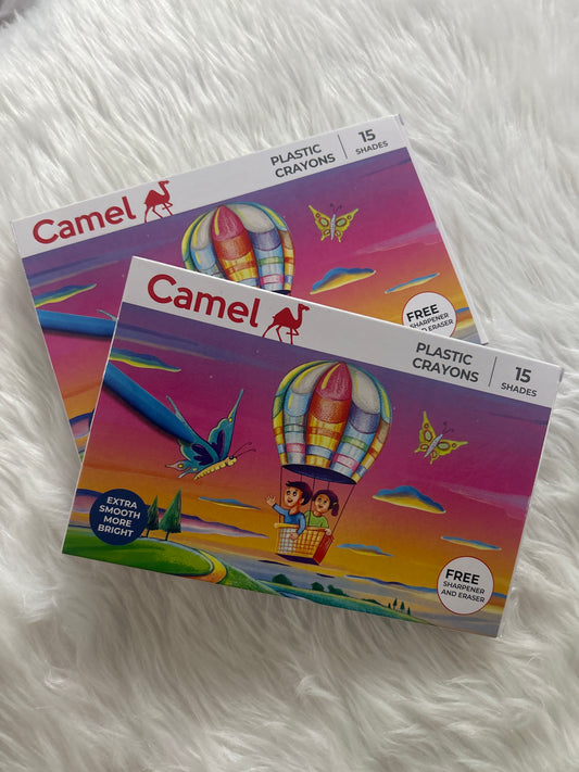 Camel Plastic Crayons 15 Shades
