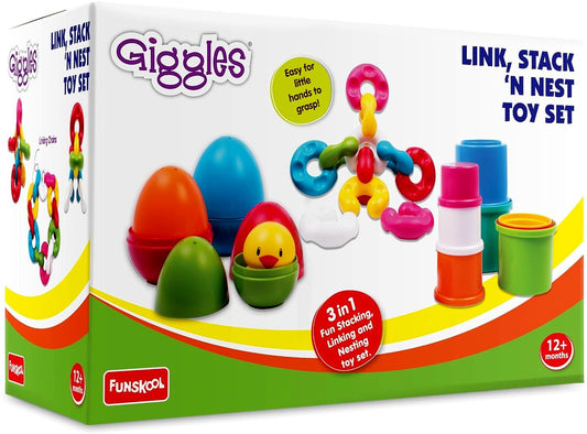 Giggles LINK STACK N NEST TOY SET (12+ M)